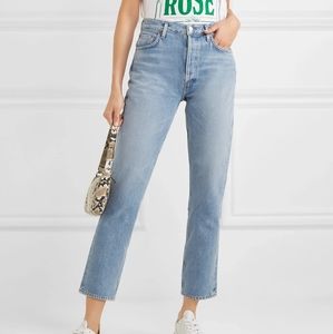 AGOLDE Remy cropped high-rise straight-leg jeans
